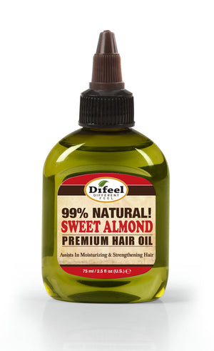 Difeel 99% Natural Blend Sweet Almond Hair Oil 75Ml:14522