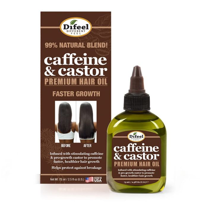Difeel Caffeine & Castor Premium Hair Oil 75Ml : 81071