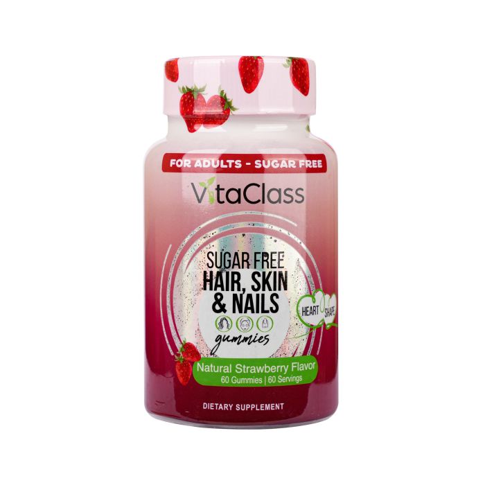 Vitaclass Sugar Free Hair  Skin  And Nails For Adults 60 Gummies