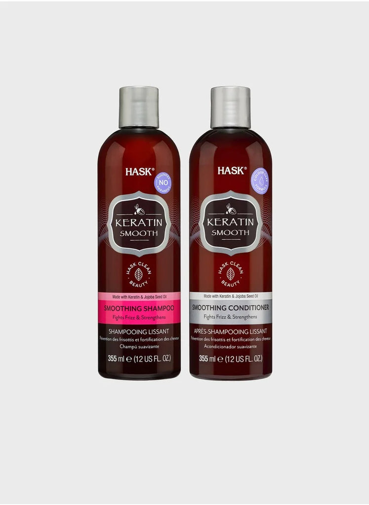 Hask Keratin Shampoo 355Ml & Conditioner 355Ml X2 Value Pack