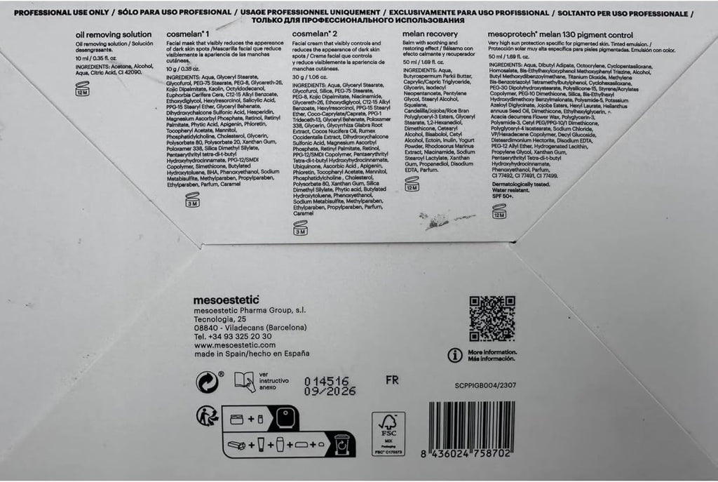 Mesoestetic Cosmelan Pack