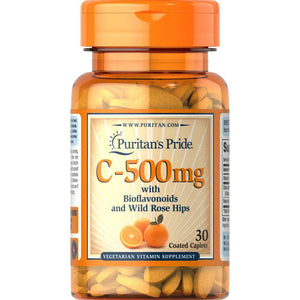Puritans Pride Vit C 500 Bioflav R/H 30S