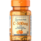 Puritans Pride Vit C 500 Bioflav R/H 30S