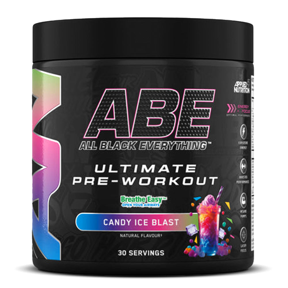 An Abe Ultimate Pre-Workout Candy Ice Blast 30Serv