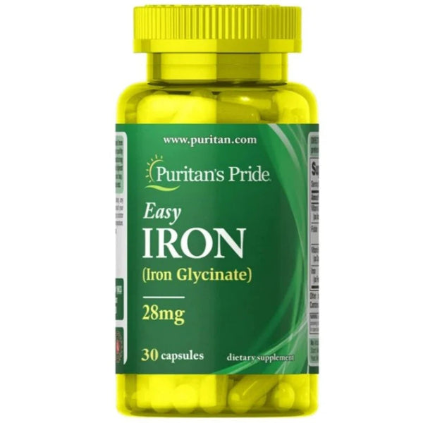Puritans Pride Easy Iron 28mg 30 Capsules main image 1
