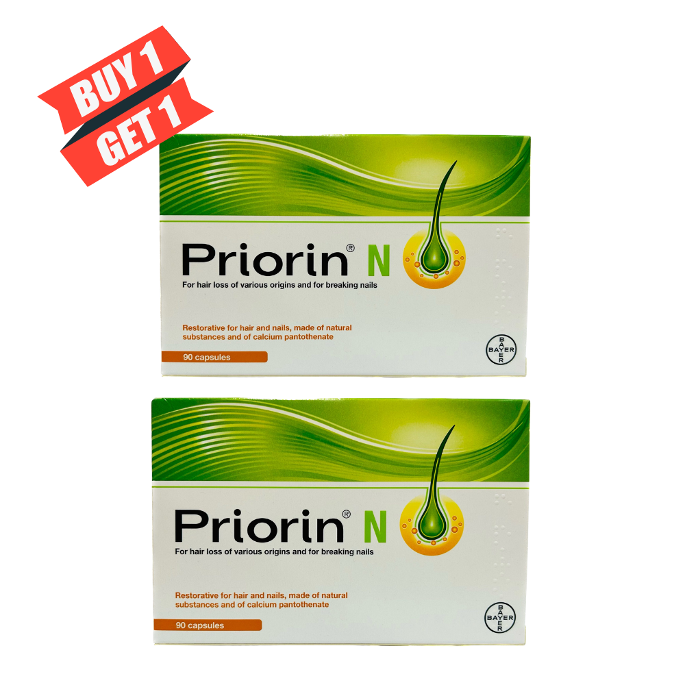 Priorin N Capsules For Hair Growth, Pack of 90's 1+1 Offer