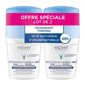 Vichy Mineral Deodorant 48H Roll On Lot Of 2* 50Ml ( Offer )