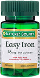 Nature's Bounty Easy Iron 28 Mg Caps 30s