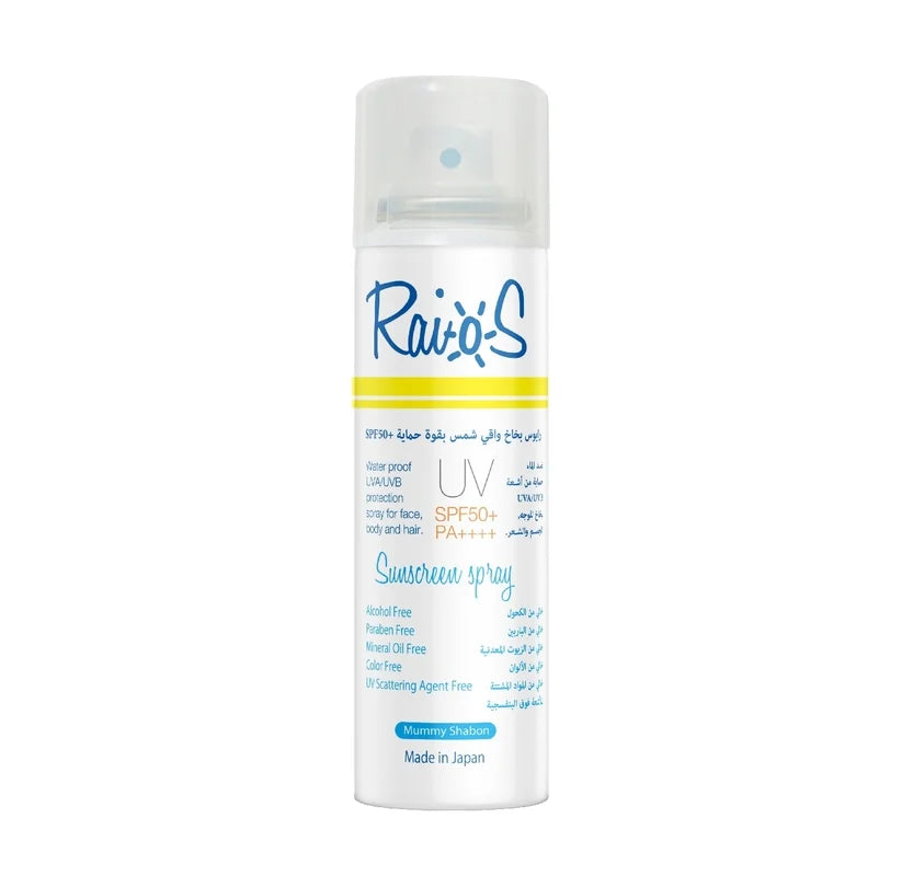 Raios sunscreen spray spf50+ mummy shabon 70ml