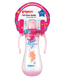 Pigeon Tall Straw Bottle Pink 9+ 300 Ml ( 26216 )