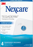 Nexcare Tegaderm Hypoallergenic Waterproof Transparent Dressings (10x12cm), 4 Pieces
