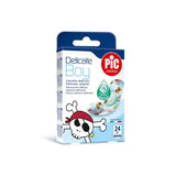 Pic Solution Hypoallergenic Medium Antibacterial Pirate Printed Plasters (19x72mm), 24 Pieces