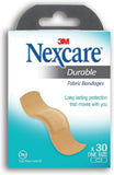 Nexcare Durable Fabric Bandages (72mmx19mm), 30 Pieces