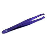 Or Bleu Purple Electroplated Square Tip Tweezers with Pouch, 1 Piece