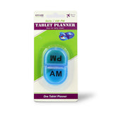 Ezycare Plus Blue 7-Sided Weekly Tablet Planner, 1 Piece