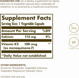 Solgar Vitamin K2 100 Mcg Capsules 50'S