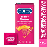 Durex Intense Pleasure Condoms, 12 Pieces