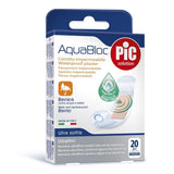 Pic Solution Aquabloc Assorted Ultra Thin Waterproof Plasters, 20 Pieces