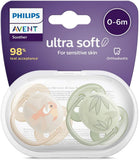 Philips Avent Ultra Soft Pacifier 0-6M X2 Boy( Av1710 )