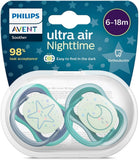 Philips Avent Ultra Air Pacifier Nighttime 6-18M X2 Boy( Av1649 )