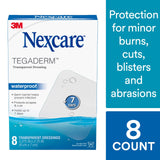 Nexcare Tegaderm Hypoallergenic Waterproof Transparent Dressings (6x7cm), 8 Pieces