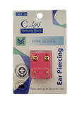 C-bo Mini Series Hypoallergenic Sterile Green Zirconia Stainless Steel Stud Earrings, 1 Pair