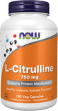 Now Citrulline 750 Mg Caps 180S