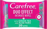 Carefree Wipes Green Tree+Aloe Vera 20S