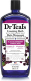 dr teals foaming bath with epsom salt black elderberry 1000ml