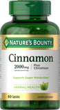 Nature'S Bounty Cinnamon 2000 Mg + Chromium 400 Mcg Capsules 60'S