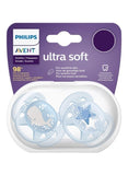 Philips Avent Ultra Soft Pacifier 0-6M Boy  X2