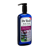 dr teals body wash with epsom salt black elderberry 710 ml