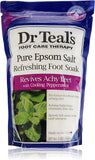 dr teals epsom foot soak cooling peppermint 909g