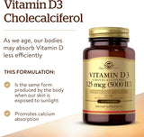 Solgar Vitamin D3 5000 Iu Softgels 100'S