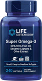 Life Extension Omega3 Eps/Dha Fishoil With Sesame& Olive Extract Capsules 240S