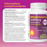 Natural Factors B12 Methylcobalamin 1000 mcg Chewable Tablets, 30 Tablets