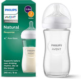 Philips Avent Natural Response Glass Baby Bottle 240Ml X1( Av1218 )