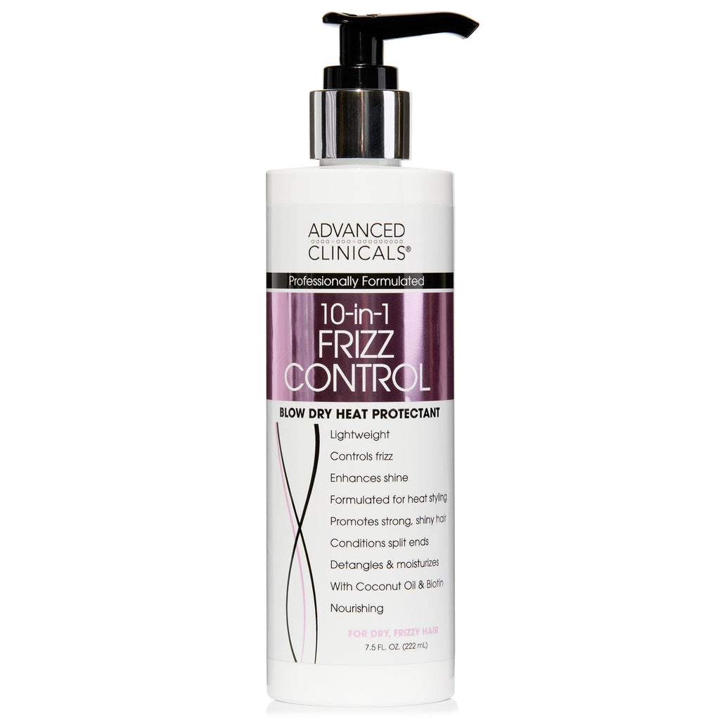 Advanced Clinicals 10-In-1 Frizz Control Heat Protectant
