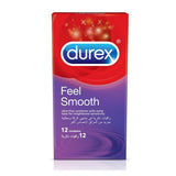 Durex Feel Smooth Condoms, 12 Pieces
