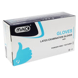 Max Latex Examination Powder Free Gloves L