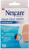 Nexcare Aqua Clear MAXI Waterproof Bandages 582-10DN, G, 60 mm x 88 mm, 10 Pieces