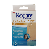 Nexcare Active Flexible Foam Maxi Plasters (50x101mm), 10 Pieces