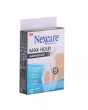 Nexcare Max Hold Waterproof Bandages, 12 Pieces