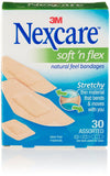 Nexcare Soft 'n Flex 360 Degree Stretchy Bandages (28x76mm), 30 Pieces