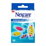 Nexcare Waterproof Emoticon Printed Bandages (26x57mm), 10 Pieces