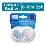 Philips Avent Ultra Air Pacifier 6-18M Girl X2