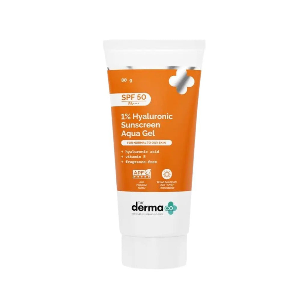 The Derma Co Hyal 1% Sunscreen Aqua Gel Spf50 80 Gm