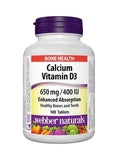 Webber Naturals Calcium+Vit.D Tab 100S