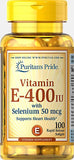 Puritans Pride E-268Mg 400Iu W Selenium 50Mcg 100S