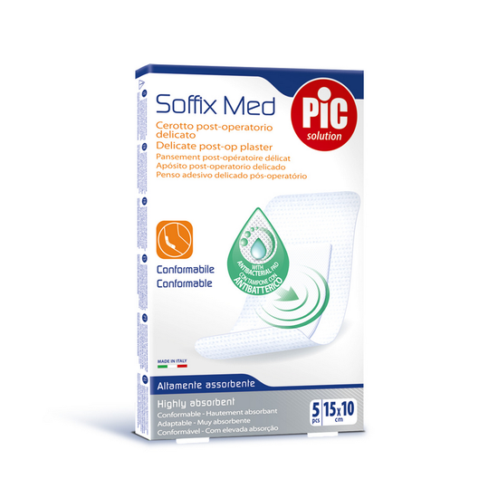 Pic Solution Soffix Med Delicate Post-Op Plaster, 15x10cm, 25 Pieces